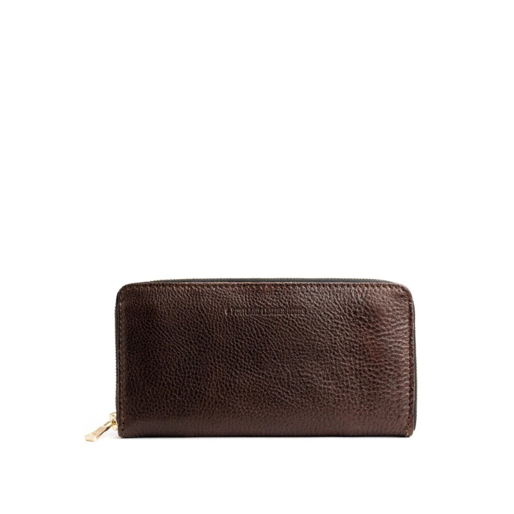 Portland Leather Accordion Zip Wallet - Coldbrew